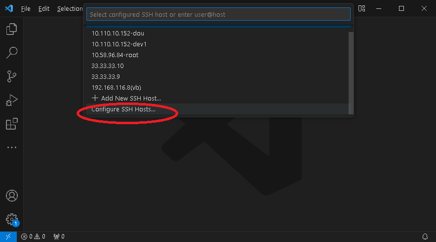 Configure SSH Hosts